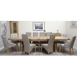 Deluxe Oak Super X Leg Extending Dining Table